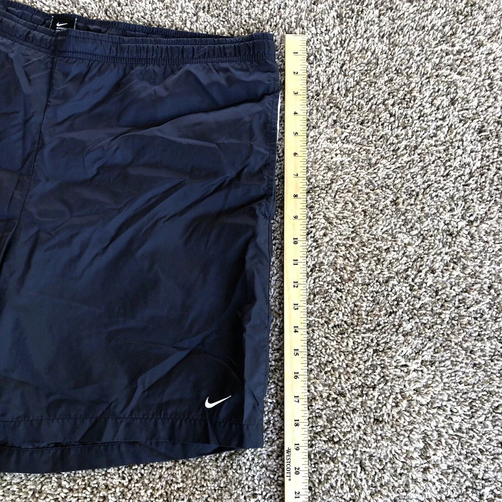 Vintage 90s Nike Swim Trunks Mens Size XL Blue Back Spell Out Mesh Lined Red Tag